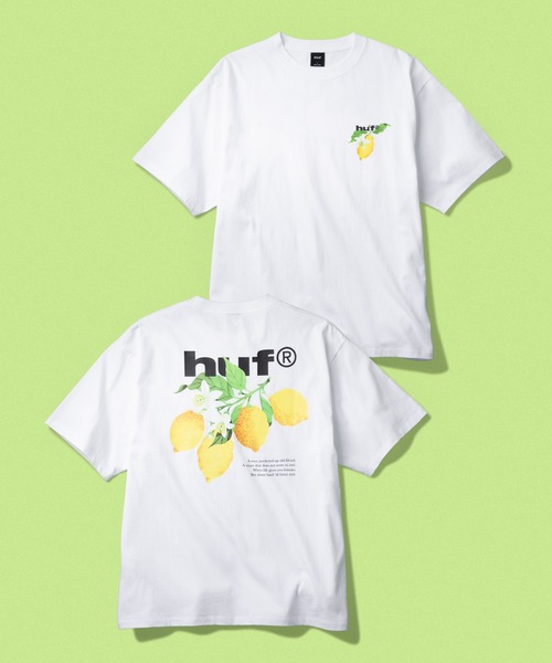 HUF(ハフ)の「SOUR LEMON TEE(Tシャツ/カットソー・メンズ・ブラック/ライトブルー/ホワイト/ネイビー/グレイッシュベージュ・S/M/L/XL/XXL)」の2枚目の写真