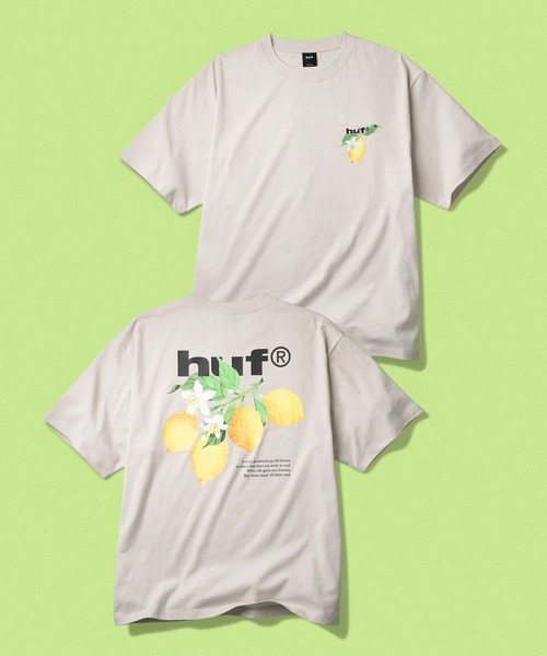 HUF(ハフ)の「SOUR LEMON TEE(Tシャツ/カットソー・メンズ・ブラック/ライトブルー/ホワイト/ネイビー/グレイッシュベージュ・S/M/L/XL/XXL)」の3枚目の写真