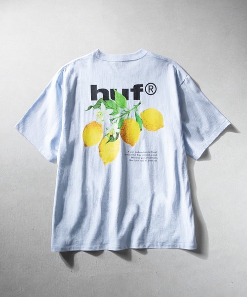 HUF(ハフ)の「SOUR LEMON TEE(Tシャツ/カットソー・メンズ・ブラック/ライトブルー/ホワイト/ネイビー/グレイッシュベージュ・S/M/L/XL/XXL)」の4枚目の写真