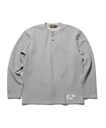OGARP（オガープ）の「Waffle Henley Neck Long Sleeve Melangegray（スウェット）」