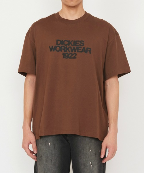 Dickies(ディッキーズ)の「Dickies/ディッキ-ズ トーリーTシャツ/ロゴTシャツ/半袖Tシャツ(Tシャツ/カットソー・メンズ・ホワイト/ブラウン・MEDIUM/LARGE/X-LARGE/SMALL)」の5枚目の写真