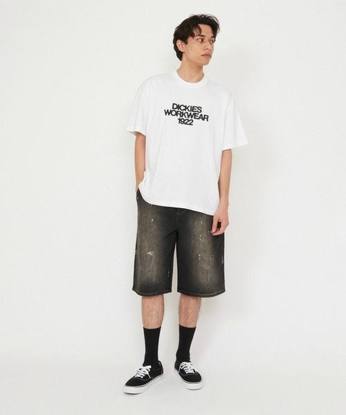 Dickies(ディッキーズ)の「Dickies/ディッキ-ズ トーリーTシャツ/ロゴTシャツ/半袖Tシャツ(Tシャツ/カットソー・メンズ・ホワイト/ブラウン・MEDIUM/LARGE/X-LARGE/SMALL)」の12枚目の写真