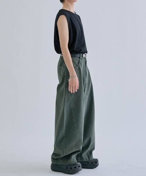 EPNK(イーピーエヌケー)の「Seamcurve cotton pants / シームカーブコットンパンツ(その他パンツ・メンズ・カーキ/ブラック/ブラウン・SMALL/MEDIUM/LARGE)」の7枚目の写真