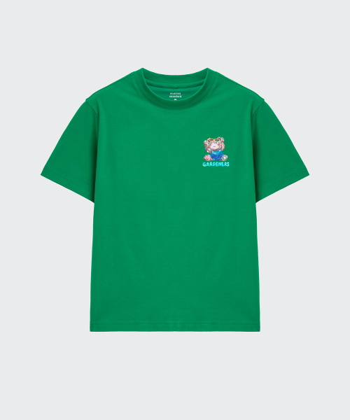 MUSINSA STANDARD KIDS（ムシンサスタンダードキッズ）の「[スロコースターコラボ] ガードナーズアイコンTシャツ [アイリッシュグリーン]（Tシャツ/カットソー・レディース・その他・120/140/150/160/130）」の3枚目の写真