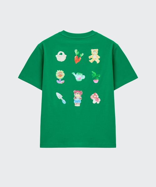 MUSINSA STANDARD KIDS（ムシンサスタンダードキッズ）の「[スロコースターコラボ] ガードナーズアイコンTシャツ [アイリッシュグリーン]（Tシャツ/カットソー・レディース・その他・120/140/150/160/130）」の4枚目の写真