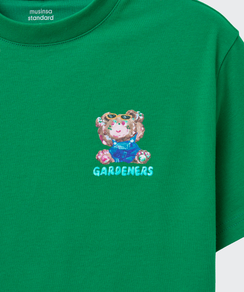 MUSINSA STANDARD KIDS（ムシンサスタンダードキッズ）の「[スロコースターコラボ] ガードナーズアイコンTシャツ [アイリッシュグリーン]（Tシャツ/カットソー・レディース・その他・120/140/150/160/130）」の7枚目の写真
