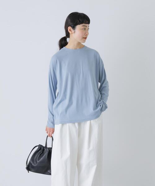 かぐれ(カグレ)の「ドライコットンルーズカットソー(Tシャツ/カットソー・レディース・ブルー/イエロー/ピンク・FREE)」の18枚目の写真