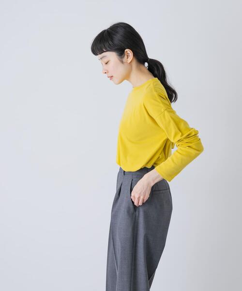 かぐれ(カグレ)の「ドライコットンルーズカットソー(Tシャツ/カットソー・レディース・ブルー/イエロー/ピンク・FREE)」の4枚目の写真