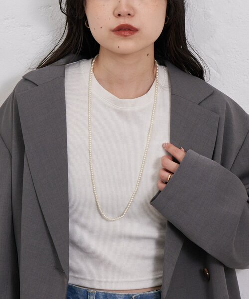 CIAOPANIC TYPY(チャオパニックティピー)の「: lilスモールパールネックレス(ネックレス・レディース・ホワイト・ONE SIZE)」の2枚目の写真