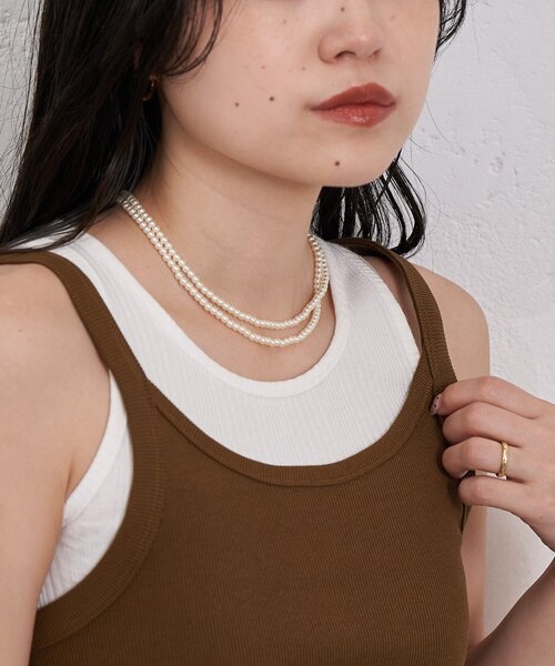 CIAOPANIC TYPY(チャオパニックティピー)の「: lilスモールパールネックレス(ネックレス・レディース・ホワイト・ONE SIZE)」の5枚目の写真