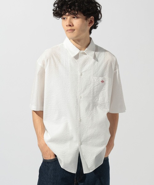 DANTON 半袖シャツ カーキ 36 最終値下げ DANTON（ダントン）】半袖シャツ（シャツ/ブラウス）｜DANTON