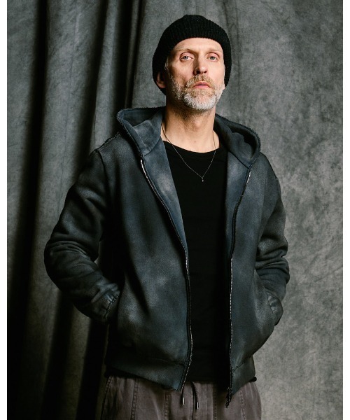 wjk(ダヴルジェイケイ)の「fade zip-up hoodie(ブルゾン・メンズ・ブラック/ベージュ/ネイビー・SMALL/MEDIUM/LARGE/X-LARGE)」の1枚目の写真