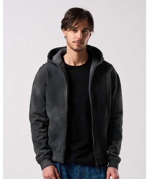 wjk(ダヴルジェイケイ)の「fade zip-up hoodie(ブルゾン・メンズ・ブラック/ベージュ/ネイビー・SMALL/MEDIUM/LARGE/X-LARGE)」の6枚目の写真