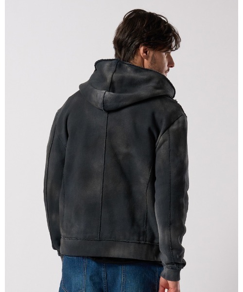 wjk(ダヴルジェイケイ)の「fade zip-up hoodie(ブルゾン・メンズ・ブラック/ベージュ/ネイビー・SMALL/MEDIUM/LARGE/X-LARGE)」の8枚目の写真