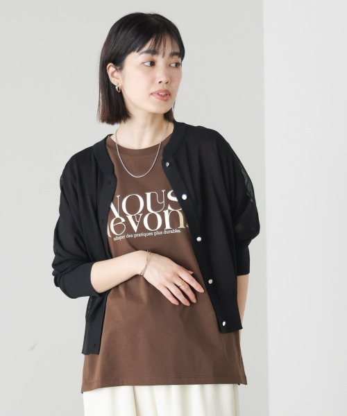 Bou Jeloud（ブージュルード）の「ＵＶサラサラショート丈ドルマンカーディガン（カーディガン/ボレロ・レディース・ブラック/グリーン/レッド/ブラウン/ライトグレー・FREE）」の7枚目の写真