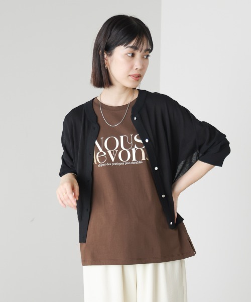 Bou Jeloud（ブージュルード）の「ＵＶサラサラショート丈ドルマンカーディガン（カーディガン/ボレロ・レディース・ブラック/グリーン/レッド/ブラウン/ライトグレー・FREE）」の12枚目の写真