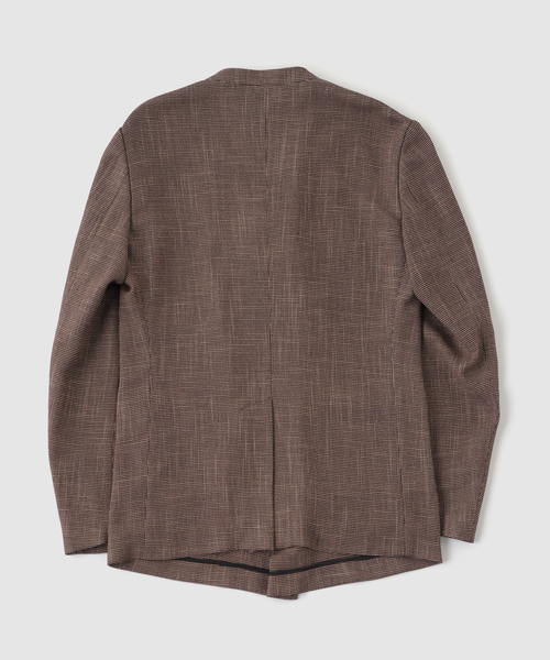 YUKI HASHIMOTO(ユウキハシモト)の「YUKI HASHIMOTO / ユウキハシモト YNECK JACKET(ノーカラージャケット・メンズ・ブラック/イエロー/ブラウン・46)」の4枚目の写真