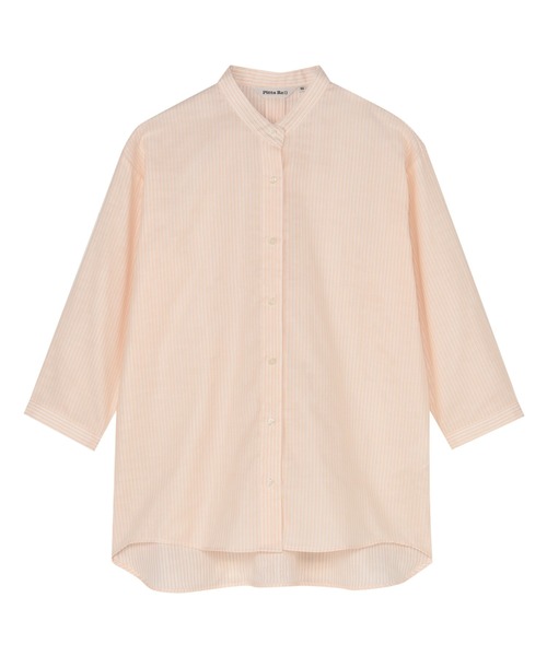 TOKYO SHIRTS(トウキョウシャツ)の「【Pitta Re:)】ふわっとガーゼシャツ オーバーシルエット 七分袖 綿100% レディース カジュアルシャツ(シャツ/ブラウス・レディース・オレンジ・L)」の1枚目の写真