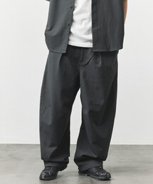 【新色追加】速乾素材 リラックスフィット カーブ シルエット オーバーパンツ リネン風 ホームケア/LINEN LIKE OVER PT