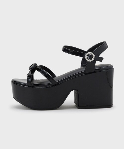 cs T&P(シーエスティーアンドピー)の「厚底バレーコアリボンサンダル(サンダル・レディース・ブラック系8/アイボリー/ブラック/ブラック系1・M/S/LL/L)」の14枚目の写真