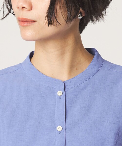 green label relaxing（グリーンレーベルリラクシング）の「［size SHORTあり］ペプラム ブラウス UVカット 通気性 吸水速乾（シャツ/ブラウス・レディース・ライム/ダークブラウン/オフホワイト/ライラック・FREE/SHORT）」の16枚目の写真