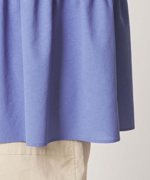 green label relaxing（グリーンレーベルリラクシング）の「［size SHORTあり］ペプラム ブラウス UVカット 通気性 吸水速乾（シャツ/ブラウス・レディース・ライム/ダークブラウン/オフホワイト/ライラック・FREE/SHORT）」の19枚目の写真