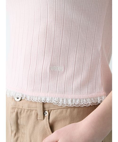 FURFUR(ファーファー)の「フリルヘムコンパクトTシャツ(Tシャツ/カットソー・レディース・ブラック/ピンク/ホワイト/イエロー・F)」の11枚目の写真