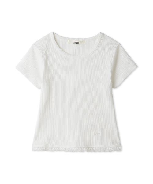 FURFUR(ファーファー)の「フリルヘムコンパクトTシャツ(Tシャツ/カットソー・レディース・ブラック/ピンク/ホワイト/イエロー・F)」の10枚目の写真