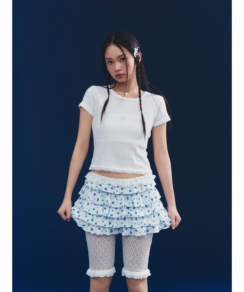 FURFUR(ファーファー)の「フリルヘムコンパクトTシャツ(Tシャツ/カットソー・レディース・ブラック/ピンク/ホワイト/イエロー・F)」の5枚目の写真
