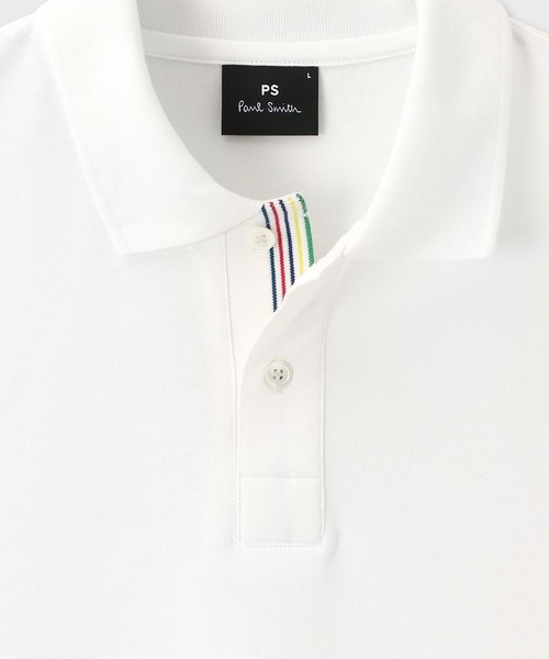 PS Paul Smith(ピーエスポールスミス)の「スポーツストライプ ポロシャツ【162504 534LRN】(ポロシャツ・メンズ・ブラック/ホワイト・MEDIUM/X-LARGE/LARGE/XX-LARGE/SMALL)」の3枚目の写真