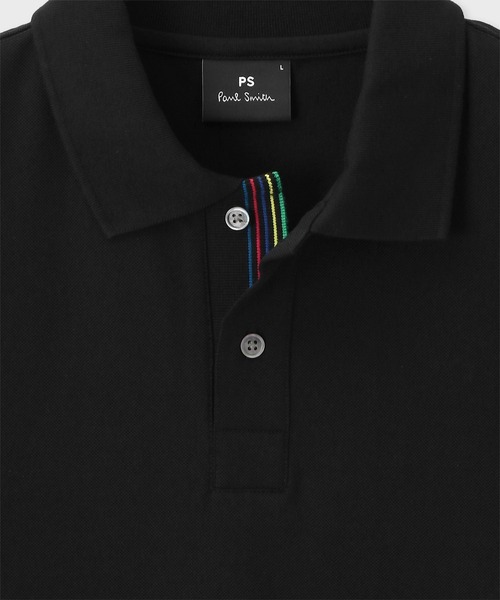 PS Paul Smith(ピーエスポールスミス)の「スポーツストライプ ポロシャツ【162504 534LRN】(ポロシャツ・メンズ・ブラック/ホワイト・MEDIUM/X-LARGE/LARGE/XX-LARGE/SMALL)」の5枚目の写真