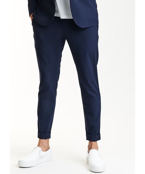 AKM（エイケイエム）の「SWING EASY PANTS (DOUBLE)（その他パンツ・メンズ・ネイビー/グレー×ホワイト/ブラック・MEDIUM）」の9枚目の写真