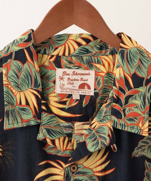Ben Sherman（ベンシャーマン）の「ボタニカルリーフプリントシャツ（シャツ/ブラウス・メンズ・ブラック・MEDIUM/LARGE）」の6枚目の写真