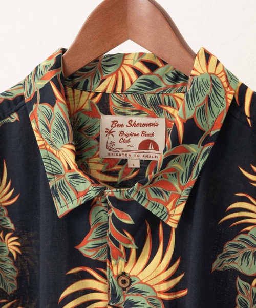 Ben Sherman（ベンシャーマン）の「ボタニカルリーフプリントシャツ（シャツ/ブラウス・メンズ・ブラック・MEDIUM/LARGE）」の8枚目の写真