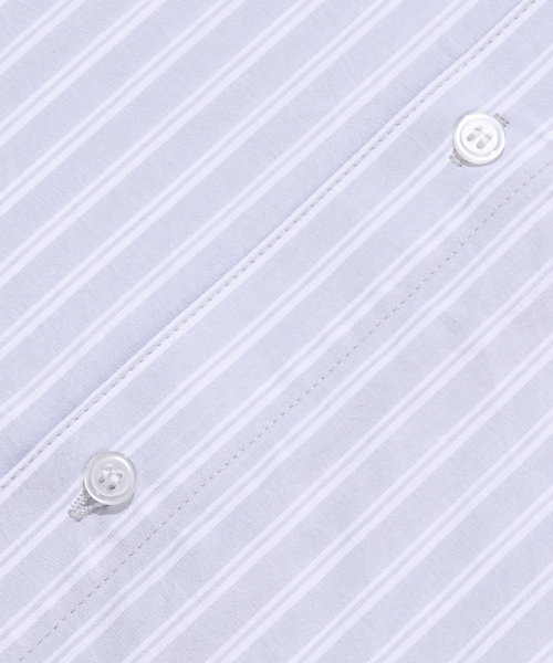 AGOD（エージーオーディー）の「クロップハーフストライプシャツ[グレー]（シャツ/ブラウス・レディース・その他・SMALL/MEDIUM/LARGE）」の8枚目の写真