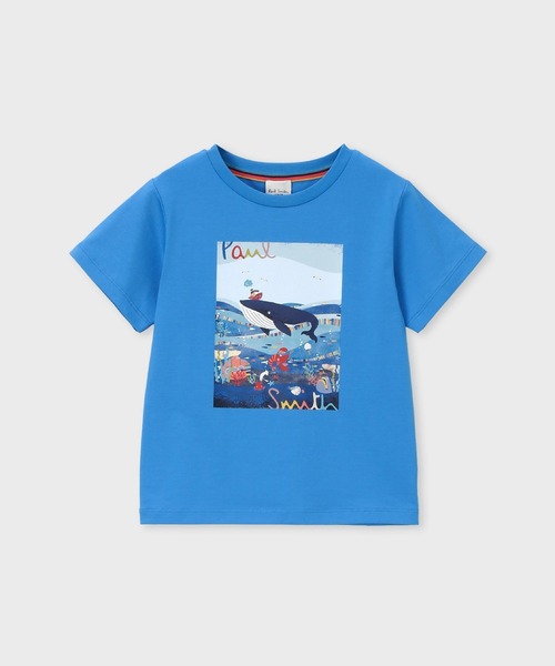 Paul Smith JUNIOR(ポールスミスジュニア)の「ジュニア オーシャン・シーサイド ポストカード Tシャツ / 893197 3561213(Tシャツ/カットソー・キッズ・オフホワイト/ブルー・130cm/120cm/100cm/110cm)」の2枚目の写真