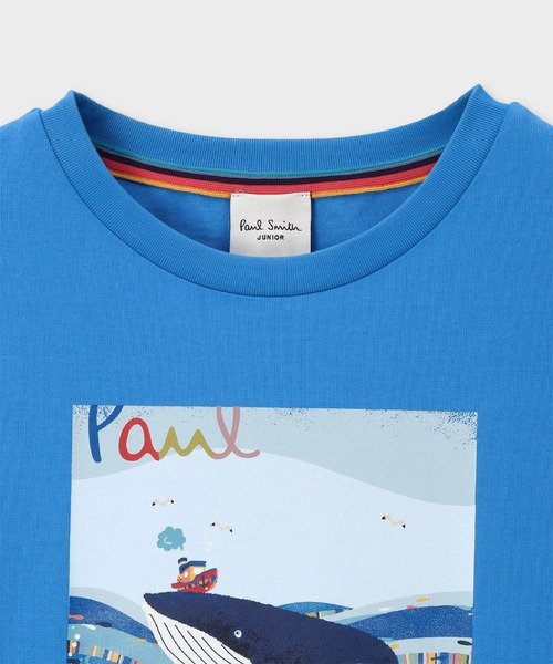 Paul Smith JUNIOR(ポールスミスジュニア)の「ジュニア オーシャン・シーサイド ポストカード Tシャツ / 893197 3561213(Tシャツ/カットソー・キッズ・オフホワイト/ブルー・130cm/120cm/100cm/110cm)」の3枚目の写真