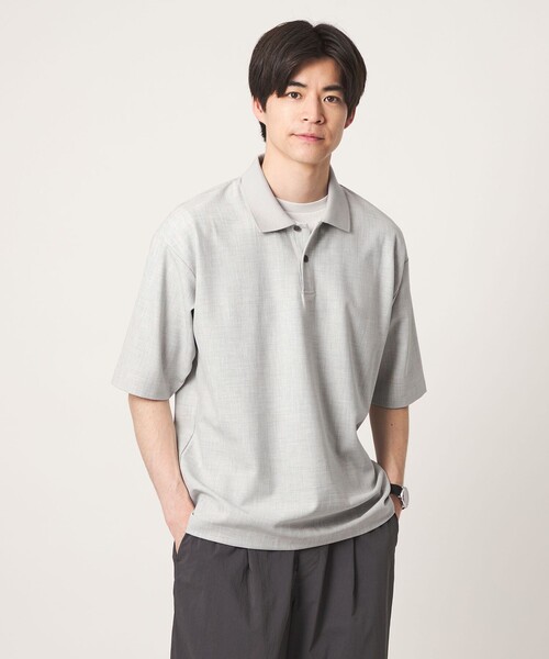 green label relaxing(グリーンレーベルリラクシング)の「KIVANC 半袖 ポロシャツ(ポロシャツ・メンズ・ライトグレー/ブラック/ケリーグリーン/ネイビー・XL/L/S/M)」の20枚目の写真