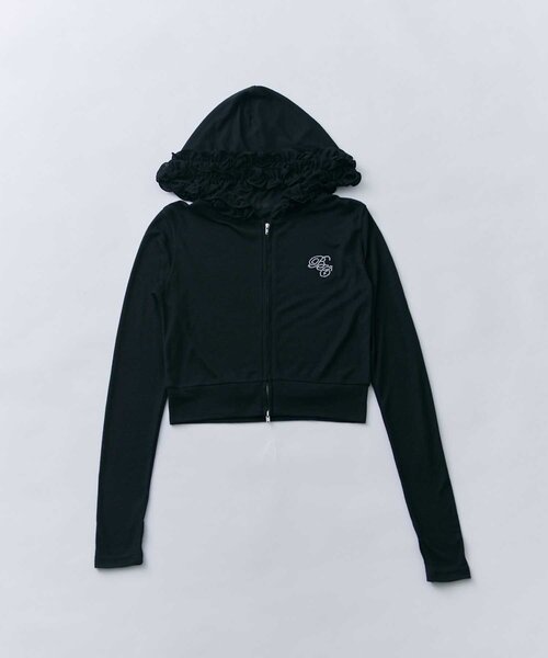 OLIVE des OLIVE(オリーブデオリーブ)の「【Belle Charme】UV Cut Frill Zip Hoodie(パーカー・レディース・アイボリー/ブラック/ピンク・FREE)」の17枚目の写真