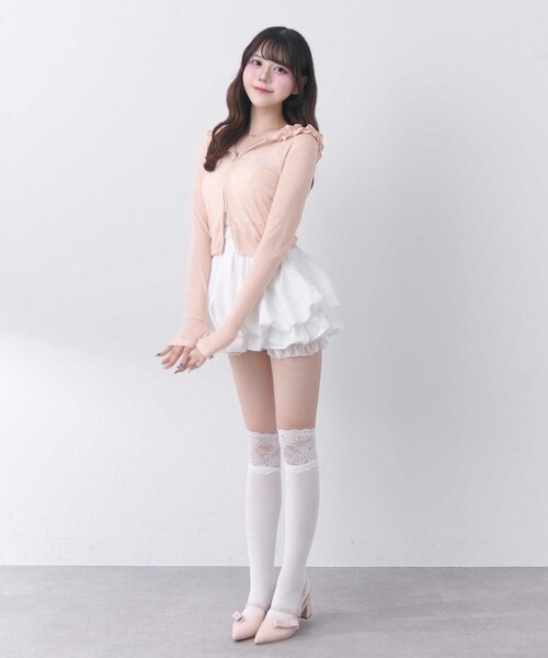 OLIVE des OLIVE(オリーブデオリーブ)の「【Belle Charme】UV Cut Frill Zip Hoodie(パーカー・レディース・アイボリー/ブラック/ピンク・FREE)」の19枚目の写真