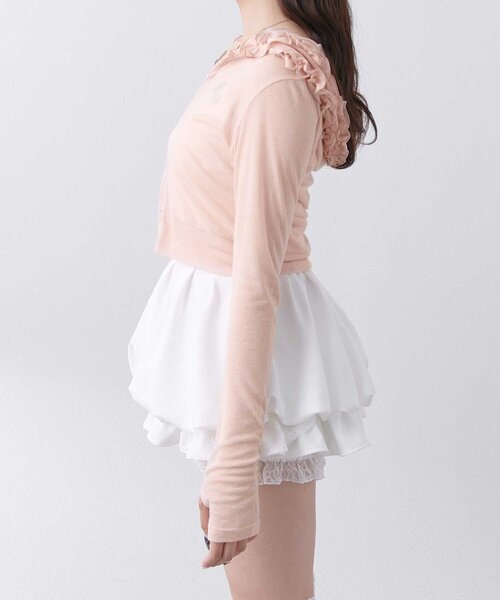 OLIVE des OLIVE(オリーブデオリーブ)の「【Belle Charme】UV Cut Frill Zip Hoodie(パーカー・レディース・アイボリー/ブラック/ピンク・FREE)」の5枚目の写真