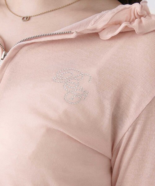 OLIVE des OLIVE(オリーブデオリーブ)の「【Belle Charme】UV Cut Frill Zip Hoodie(パーカー・レディース・アイボリー/ブラック/ピンク・FREE)」の7枚目の写真