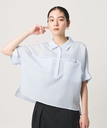 レーヨンポリエステル ストライプ チュニック