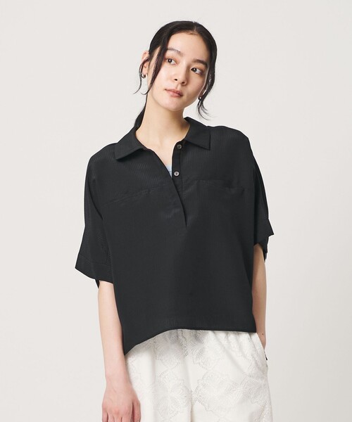 BEAUTY&YOUTH UNITED ARROWS(ビューティーアンドユースユナイテッドアローズ)の「レーヨンポリエステル ストライプ チュニック(シャツ/ブラウス・レディース・ライム/ブラック/ライトブルー・FREE)」の7枚目の写真