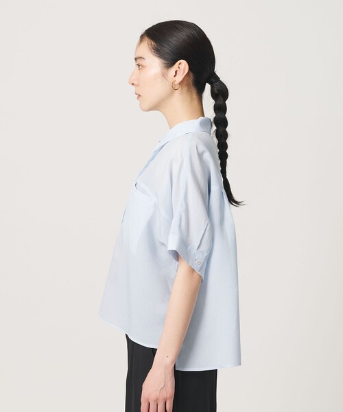 BEAUTY&YOUTH UNITED ARROWS(ビューティーアンドユースユナイテッドアローズ)の「レーヨンポリエステル ストライプ チュニック(シャツ/ブラウス・レディース・ライム/ブラック/ライトブルー・FREE)」の13枚目の写真