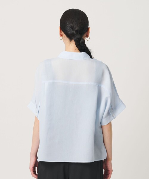 BEAUTY&YOUTH UNITED ARROWS(ビューティーアンドユースユナイテッドアローズ)の「レーヨンポリエステル ストライプ チュニック(シャツ/ブラウス・レディース・ライム/ブラック/ライトブルー・FREE)」の14枚目の写真