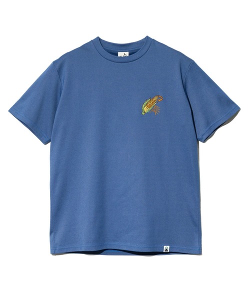 go slow caravan(ゴースローキャラバン)の「PIECLEX とうもろこし刺繍 TEE(Tシャツ/カットソー・メンズ・ブルー/ホワイト・MEDIUM/LARGE/X-LARGE)」の8枚目の写真