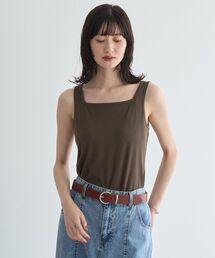 2wayスクエアリブタンクトップ