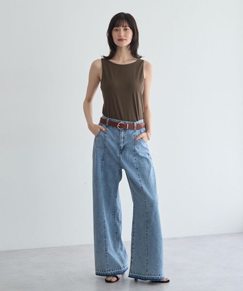 YECCA VECCA(イェッカヴェッカ)の「2wayスクエアリブタンクトップ(タンクトップ・レディース・ブラック/ブラウン/アイボリー・FREE)」の7枚目の写真