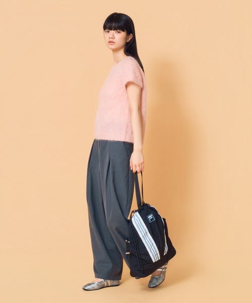 Casselini(キャセリーニ)の「Casselini(キャセリーニ)FILAライントートバッグ(トートバッグ・レディース・アイボリー/ブラック/ピンク・FREE)」の20枚目の写真